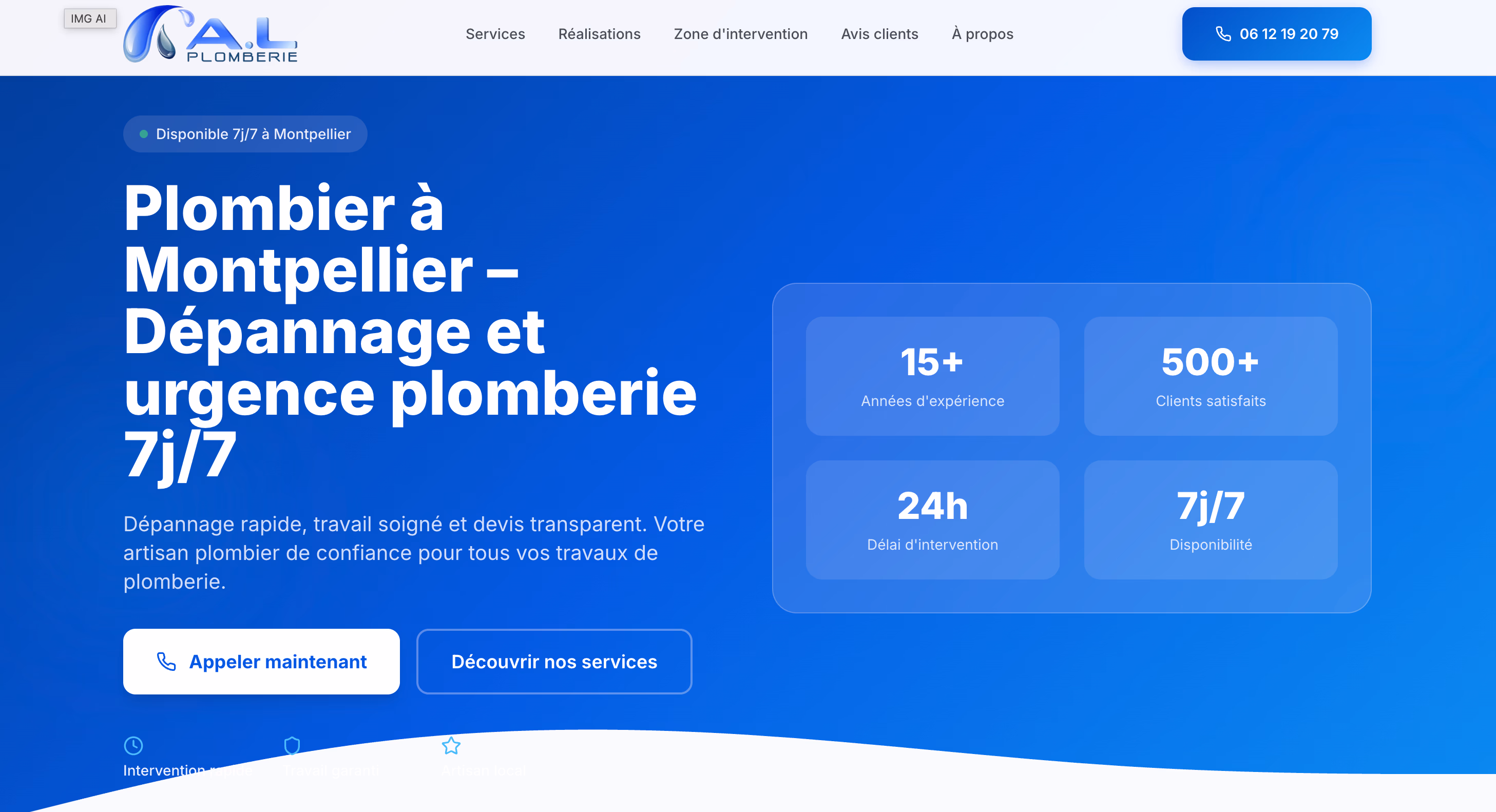 Website for a Plumbing Company